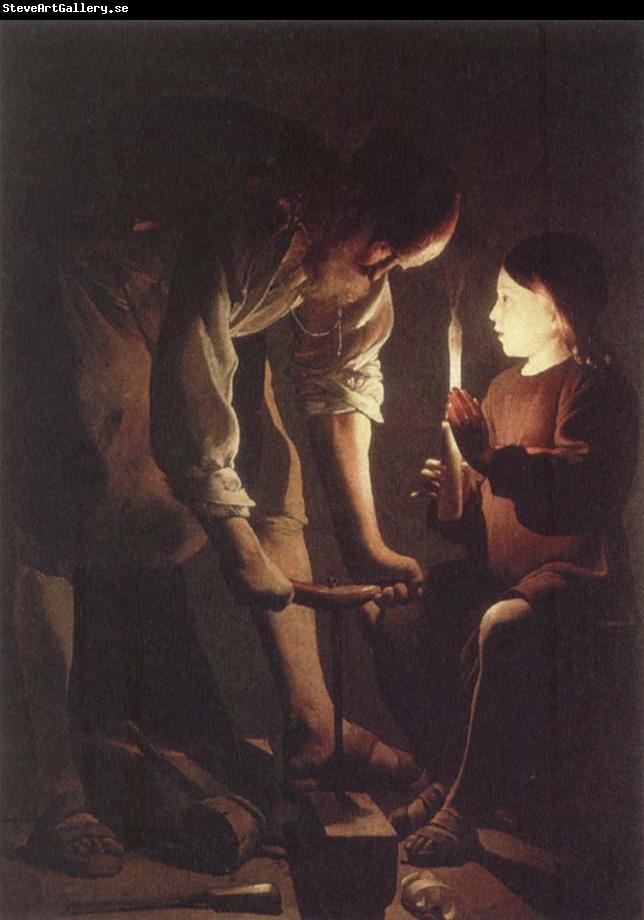 Georges de La Tour Young Christ with St.Joseph in the Capenter-s shop